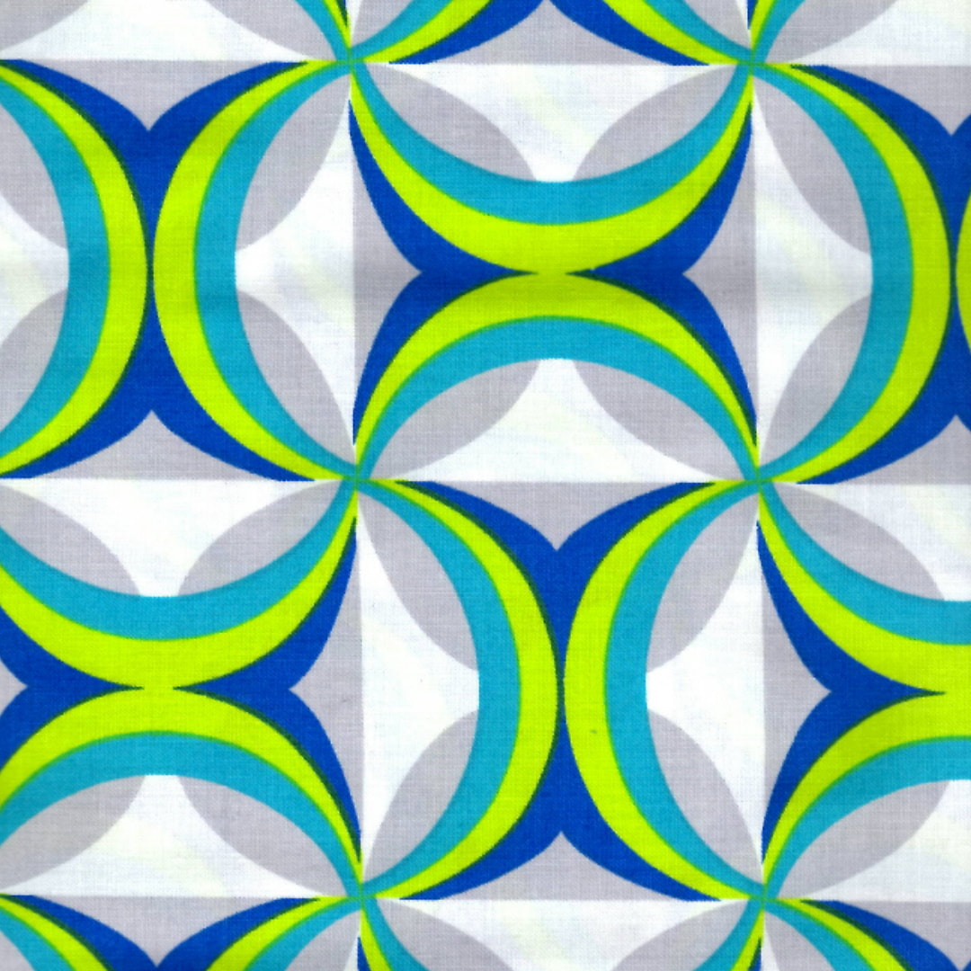 Ecco Fabric 16347-09 Blue Green Circles | Crafty Quilt Gallery